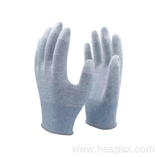 Hespax 13G Polyester DMF-Free PU Electrical Esd Gloves